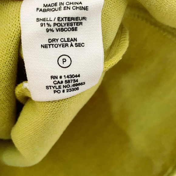 AVEC LES FILLES Mid Weight Shacket (Shirt Jacket) Chartreuse Small - Picture 5 of 6